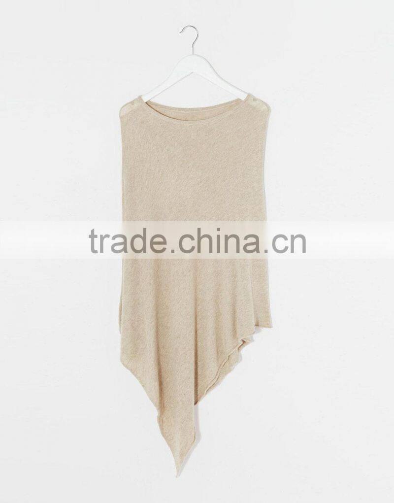 Wholesale Wool Cashmere Knitted Poncho