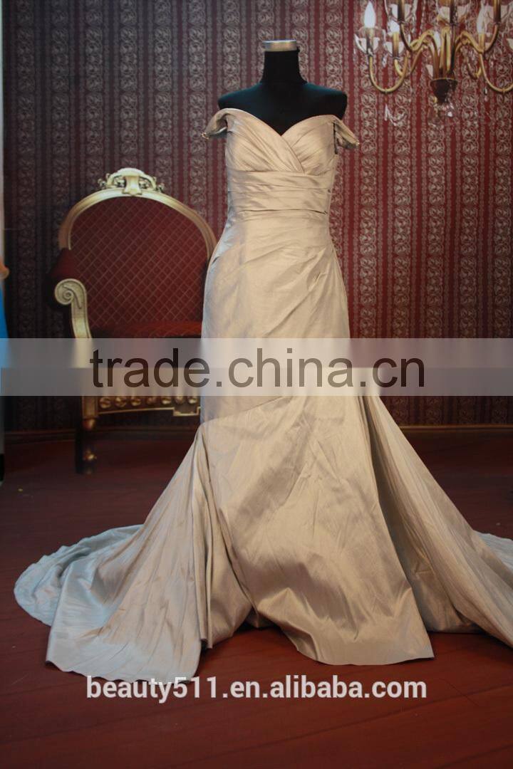 IN STOCK Off-The-Shoulder party dress women's Capped sleeve prom dress SE106