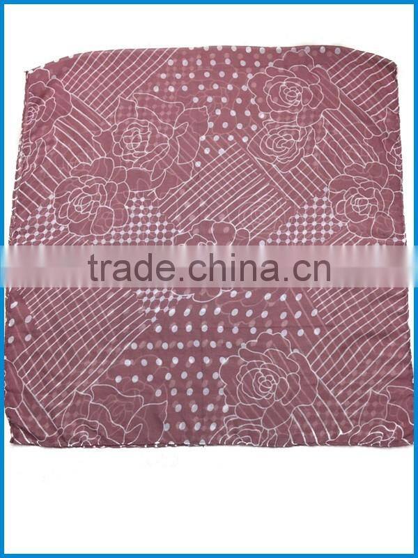 Unique design beautiful rose printing lady scarf