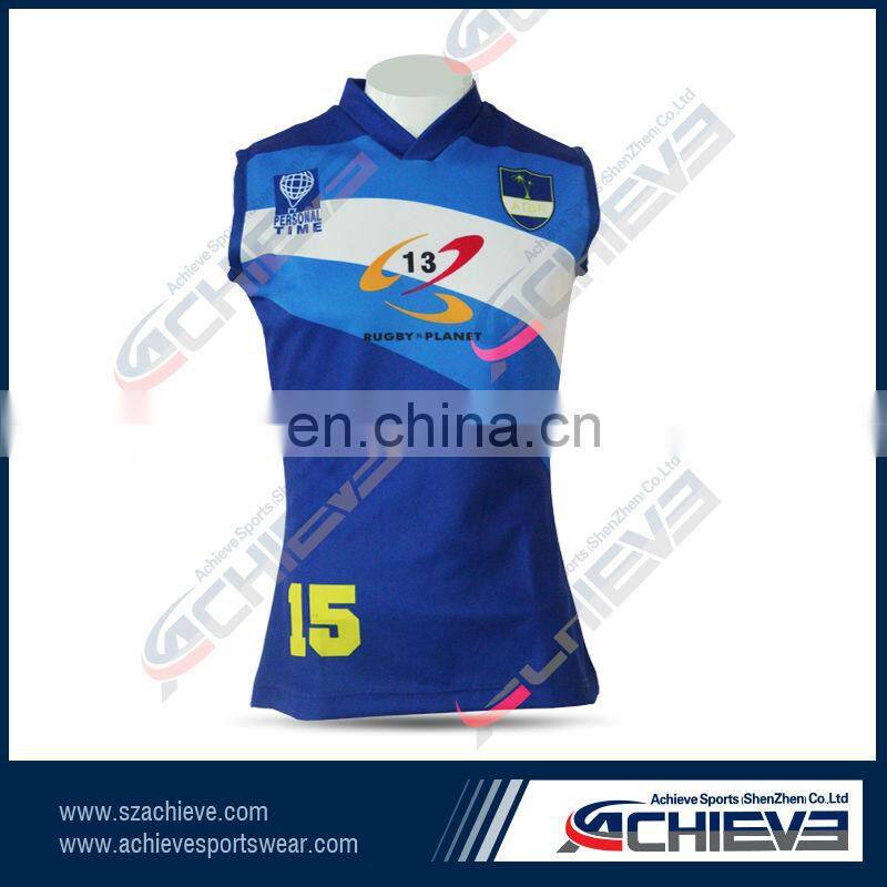 custom cheap Brazil short sleeve rugby jerseys made in factory