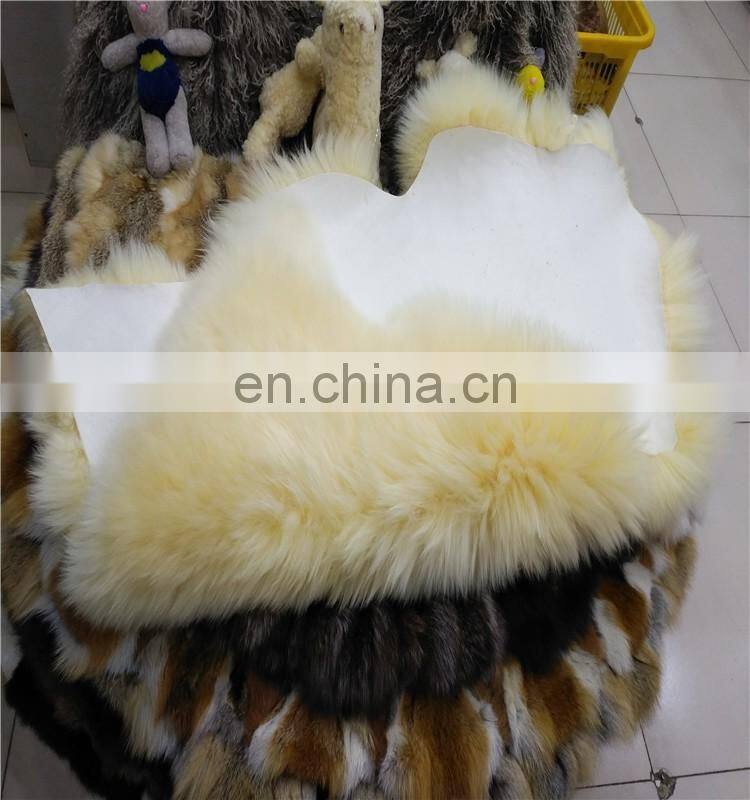 High quality palomino Australia sheep fur backrest fur cushion cover rug