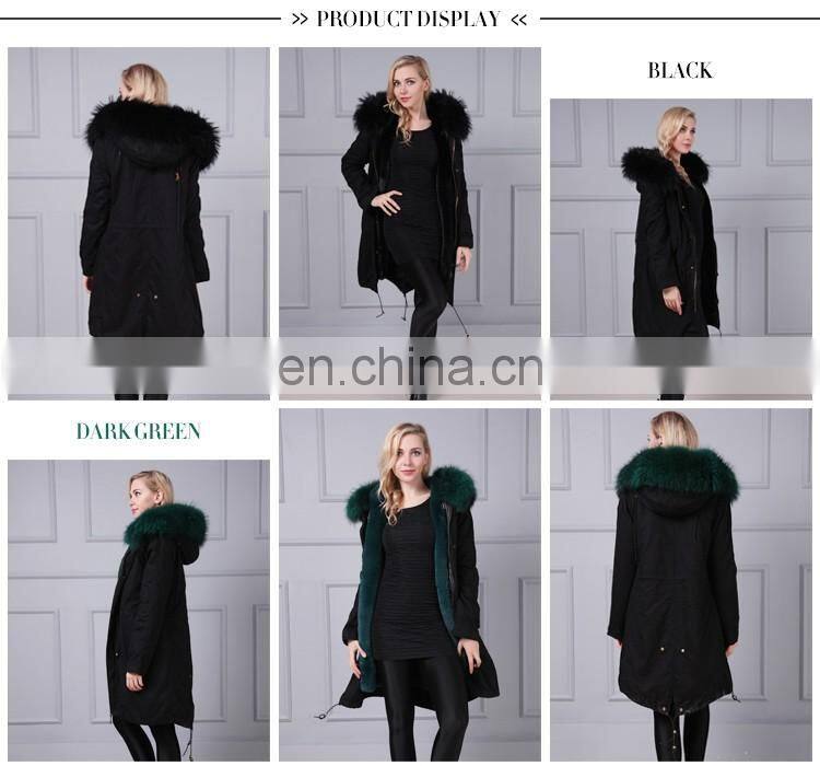 Fashion design mr and mrs fox fur jacket with fur inside