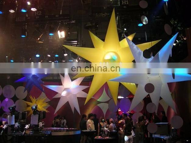 custom LED light inflatable hanging star balloon for party decoration