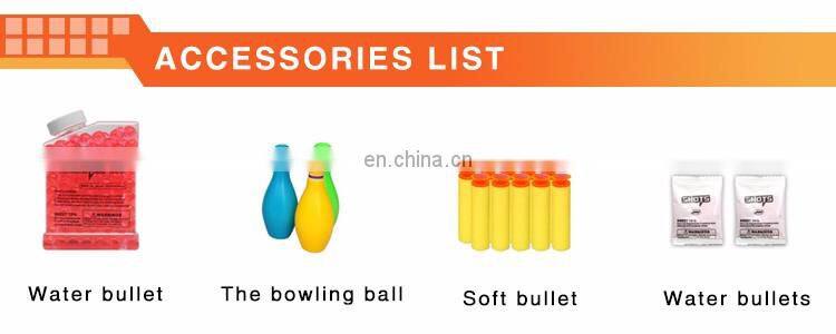 Hottest children's summer toys safe water and soft bullet plastic air powered launcher water gun with bowling ball for shooting