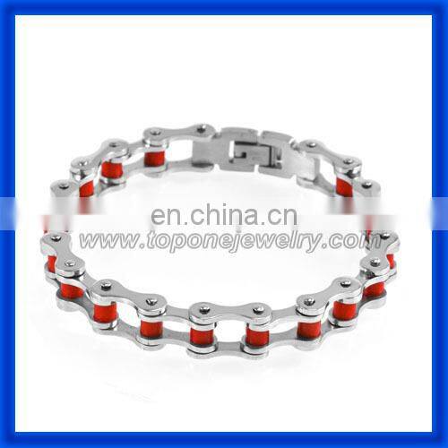 2014 Men's Motorcycle Chain Stainless Steel Biker Bracelets China Factory