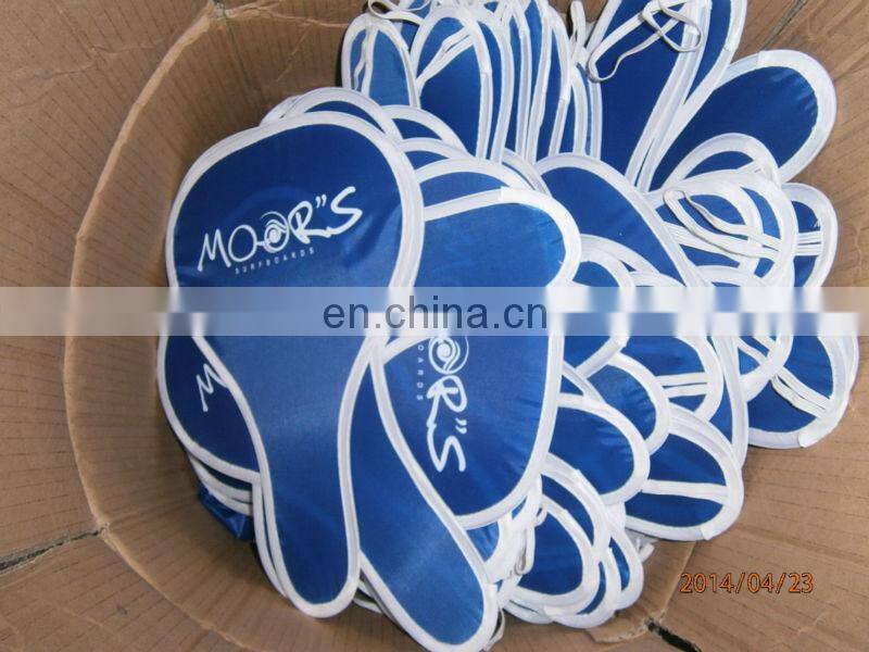 Cheap decorative hand shape customized foldable frisbee fans