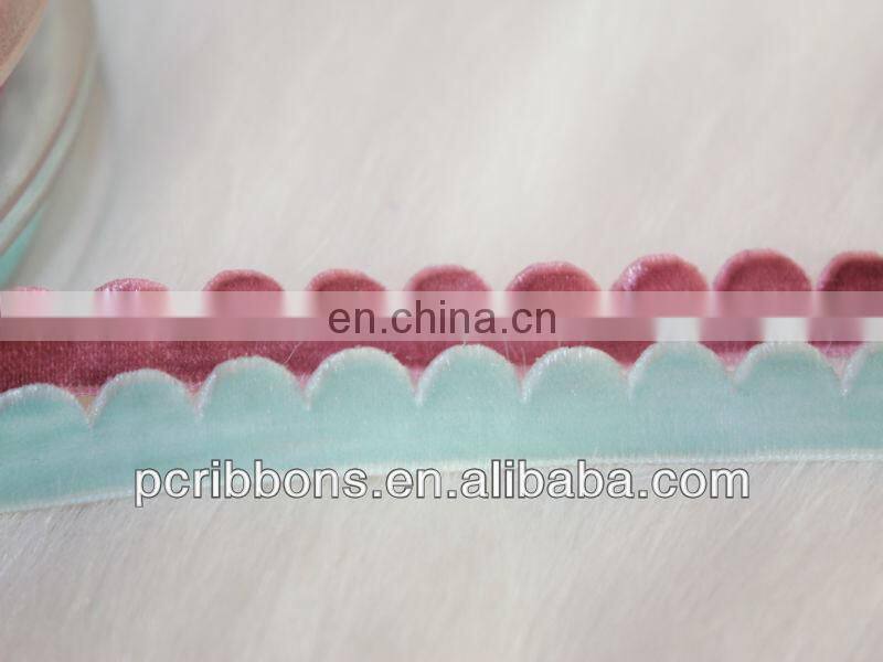 New design ric rac velvet ribbon