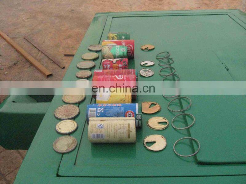 Waste can iron aluminum separating machine/cap separator /automatic can slitter