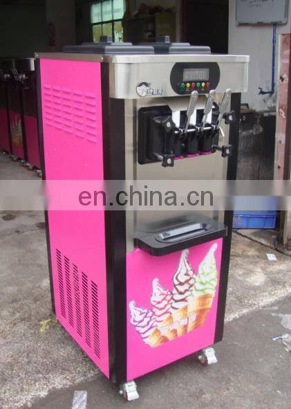 Small 3 flavor soft ice cream making machine /frozen yogurt machine