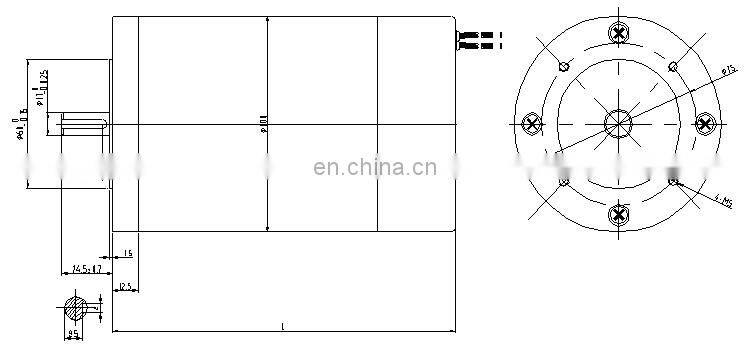 OD 100 mm 1500 rpm brushed 12v dc motor high speed permanent magnet motor BMM317