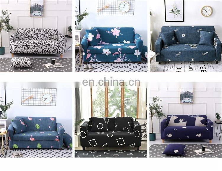 amazon hot sell designs full cover elastic sofa stretch spandex protective Elastic stretch corner sofa covers