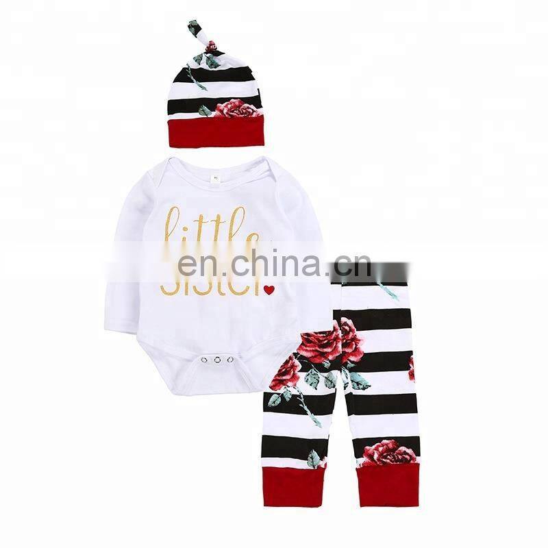 Fashion Wholesale Baby Romper Set Newborn Baby Gift Clothes Set 2018