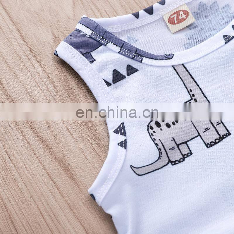 2019 summer dinosaur Animal full print KIDS BODYSUITS ROMPERS infant cotton romper for 0-2years