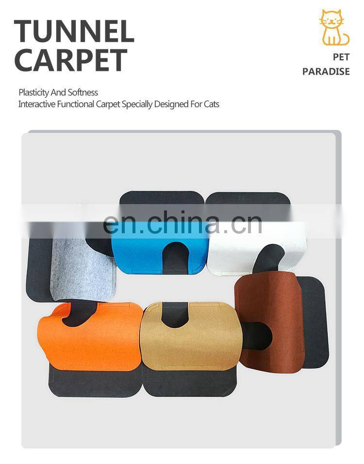 Pet Furniture 6pcs Felt Floor Maze Kitty Playground Cat Play Labyrinth Pad Activity Toy Cats Play Mat