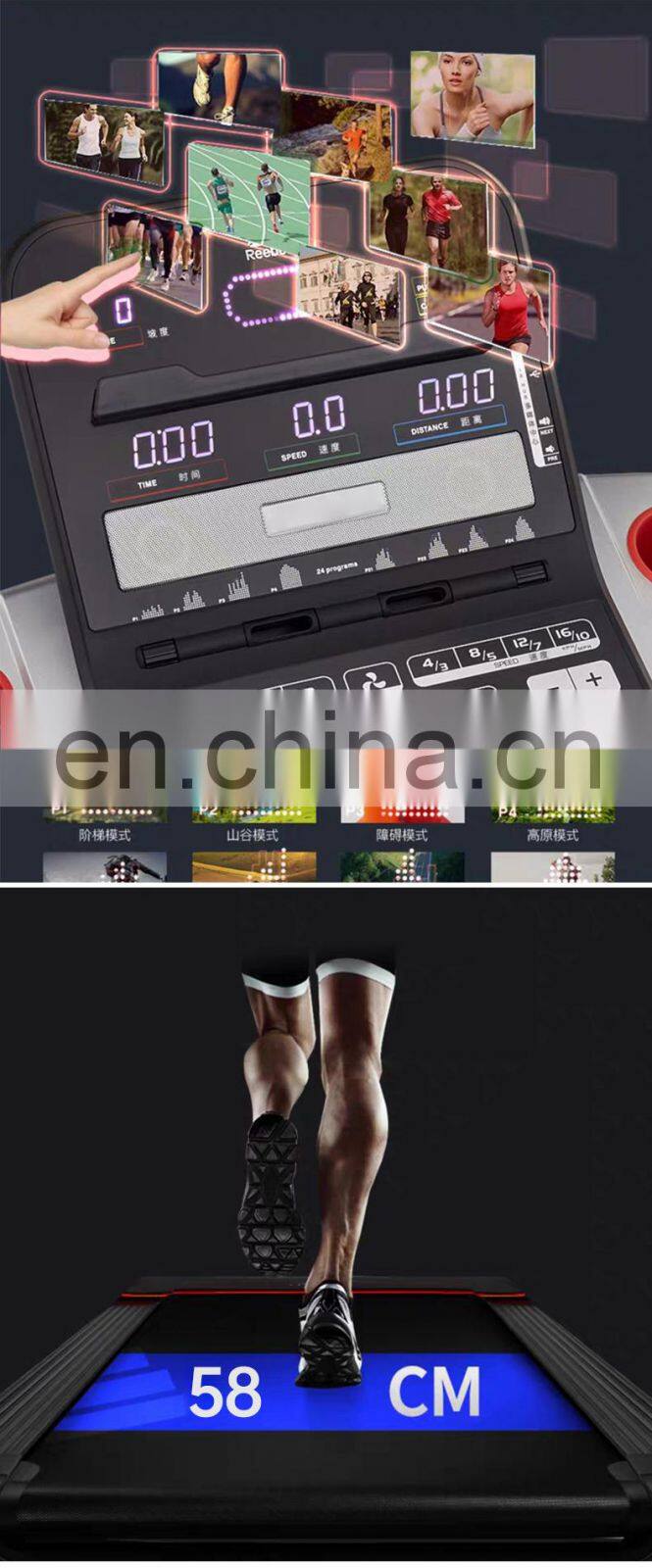 Manufacturer wholesales AC motor gym running machine life fitness treadmills best commercial treadmill with tv