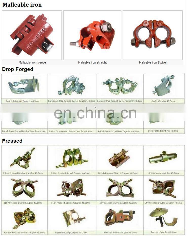 Durable quality forged scaffolding swivel coupler Cast Iron Scaffolding Clamp