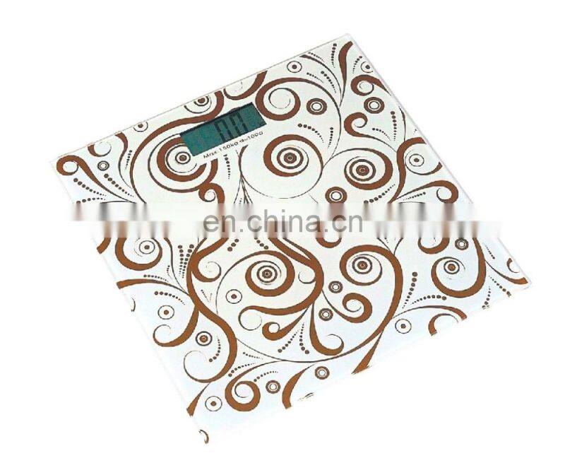 5mm 6mm customized shape silk screen printing tempered weight scale glass