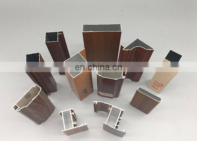 Aluminum wood grain powder coating extrusion profile for decoration