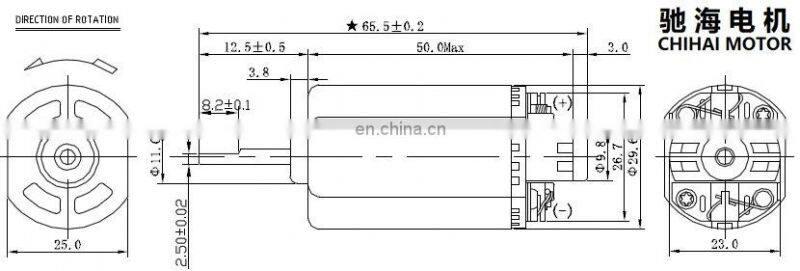 ChiHai Motor Yellow 460 speed upgrade kinetic energy Motor M4A1 DIY Mini Gun Model For Collection Metal Gift of metal gear