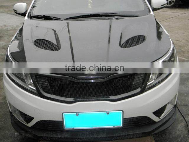 CARBON FIBER HOOD BONNET WITH HOLE FOR KIA K2 (JSK130202)