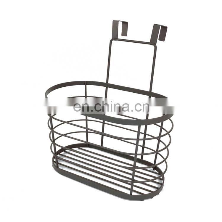 Home Modern Kitchen Basket Round Iron Wire Storage Food Organization Holder Metal Fruit Mesh Basket