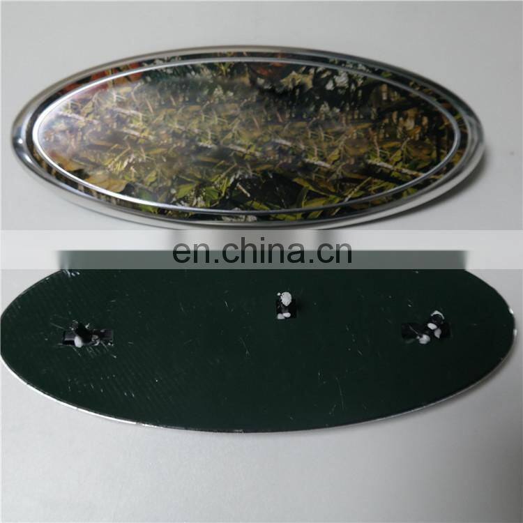 Plastic Custom Pink Black Leaf Color 227X90mm 9 Inch Car Grill Emblem Badge