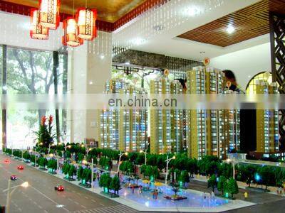 Ho scale building model with perfect Led lighting,popular 3d architecture model for sale/market