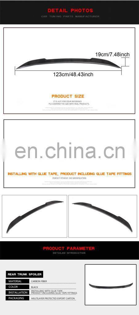 Carbon Fiber Car Wing Spoiler for BMW 330i M340i x Drive G28 G20 Base Sedan 4-Door 2019