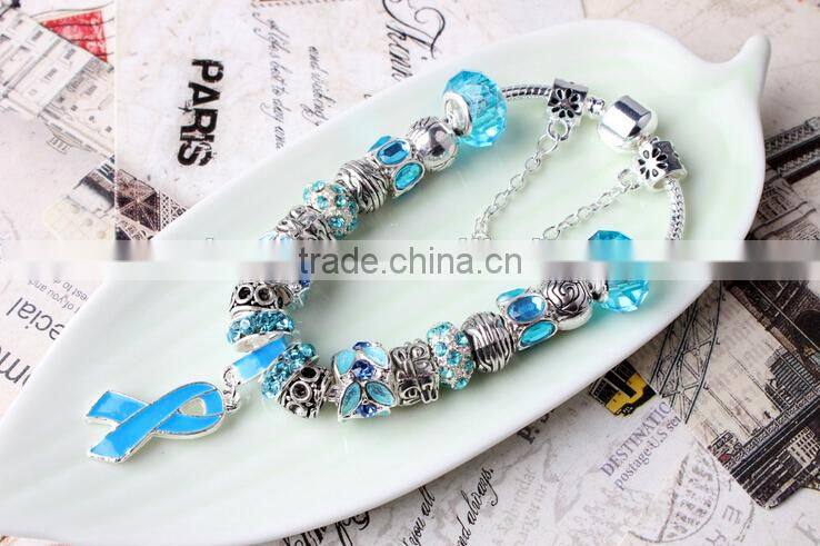 New arrive european fashion charm murano glass bead bracelet