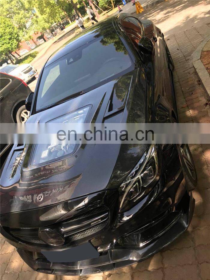 Runde Top Ranking Hood For Mercedes-Benz W205 C63 AMG Upgrade IMP Style Carbon Fiber Transparent Engine Cover