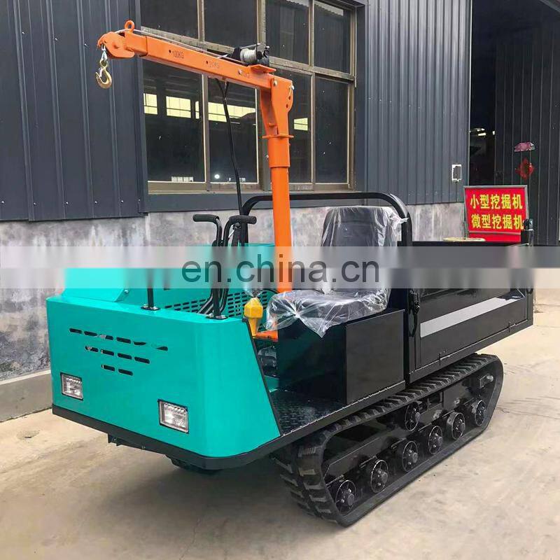 1.6TON 2T Micro mini crawler transporter mountain agricultural tiger dump mountain climbing walking tractor mountain climbing