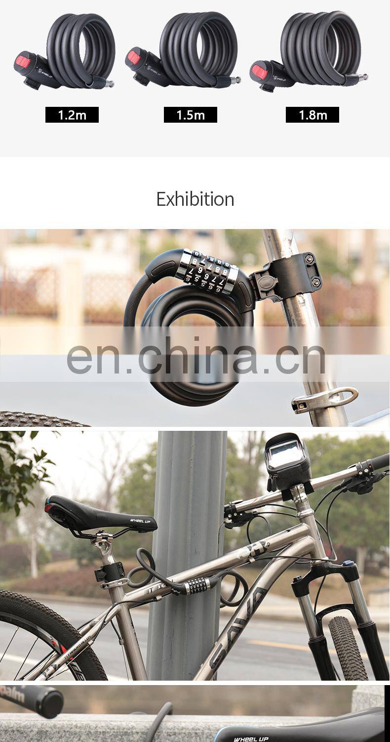 Bicycle lock Anti-theft mountain bike password lock Steel cable lock Bicycle riding accessories General electric bicycle