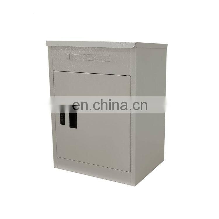 Outdoor Stainless Steel Metal Post Safe Private Home Parcel Box For Letter Mail