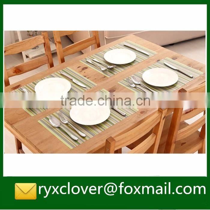 PP plastic heat resistant dish mat printable table placemat