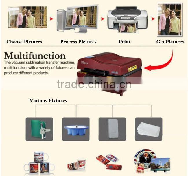 3D Sublimation Heat Press Machine for Phone Cases Mugs Cups Heat Transfer+Gifts