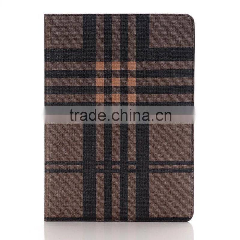Book Style Design grid Leather Tablet Case with Pu Card Slot Case For iPad Pro9.7