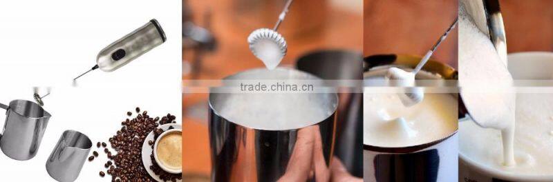 Milk Frother Stainless Steel with Stand and 2 Speed Coffee Foam Maker