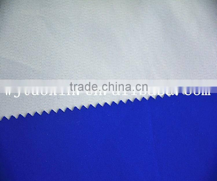 mechanical stretch fabric bonded with transparent TPU and 30D tricot