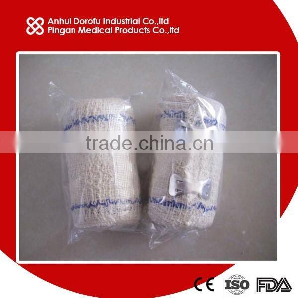 Whilte cotton Elastic Crepe Bandage with CE ISO FDA