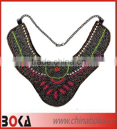 Fashion beaded rhinestones collar neck design