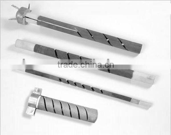ISO 9001 certificated double spiral silicon carbide sic ceramic heating element