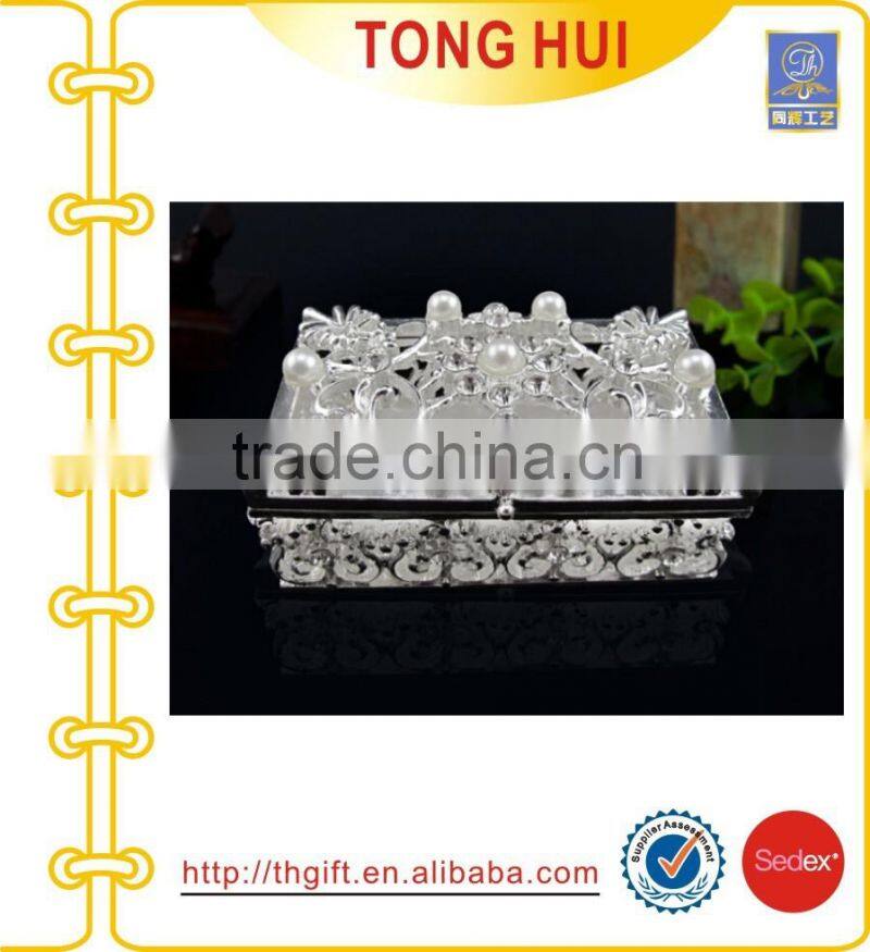 Czech Drilling silver big Pearl Jewel box