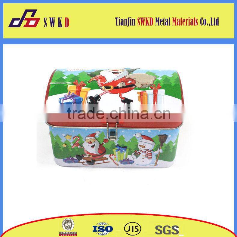 metal gift packaging box with colorful print design