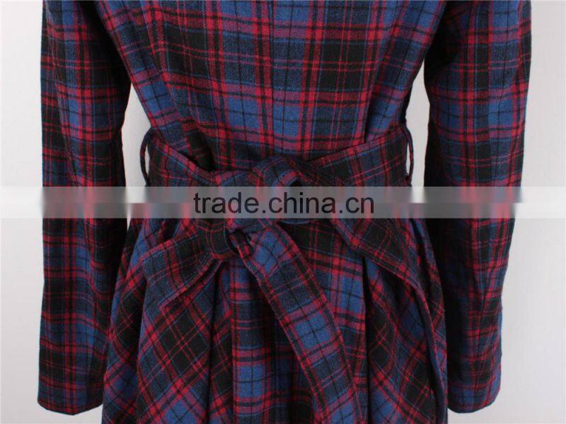 Lady's garment stock lot checked winter coat and dress