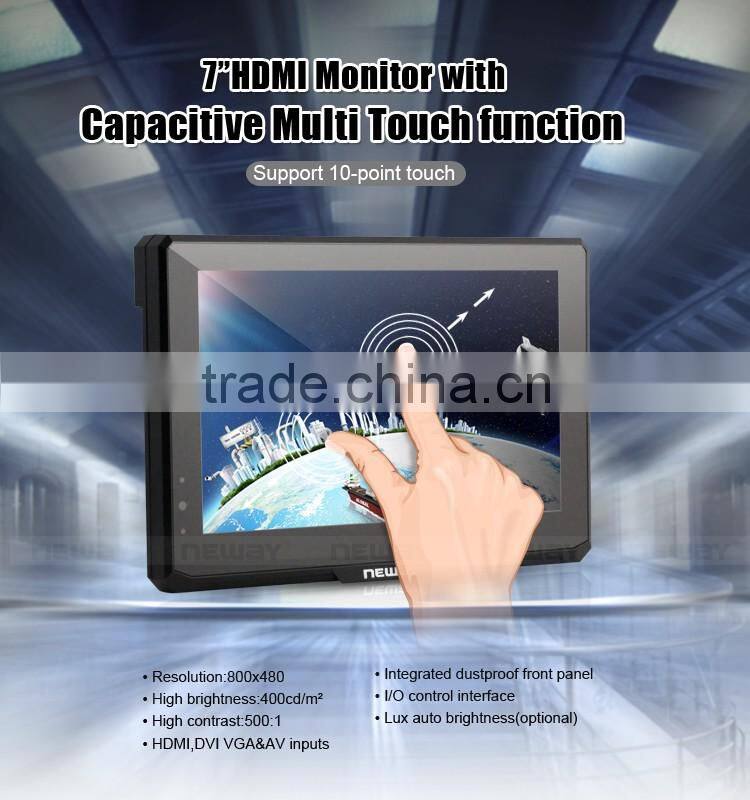 7 inch 16:9 & 4:3 switchable 10-point touch capacitive screen