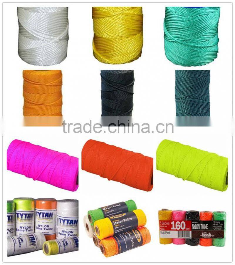 Twisted 3 strands nylon construction line
