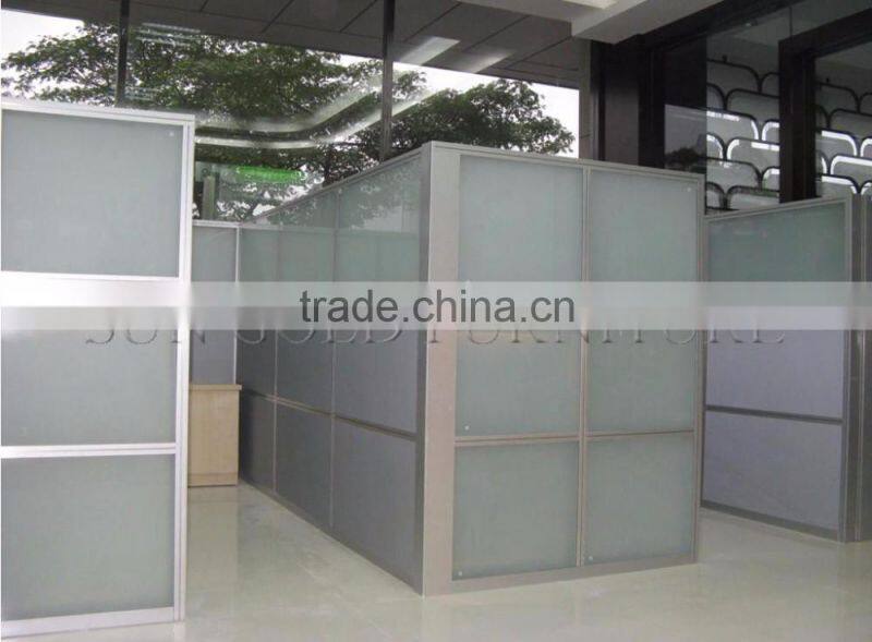 Popular Cheap Office Used Low Half Glass Wall Partition(SZ-WS587)