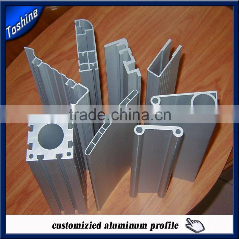 Industrial aluminum profile with powder coating or anodizing