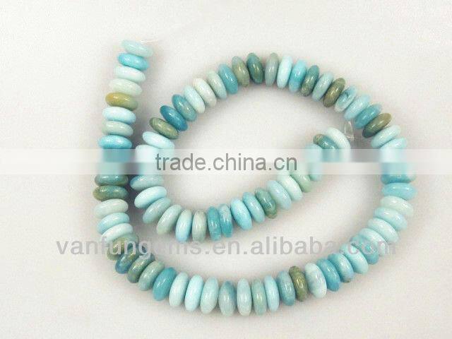 Gemstone Amazonite rondelle beads for jewelry