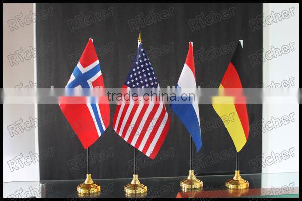 Table Flag with Metal Table Flagpole